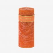 Kaars Pillar burnt orange 10x20cm