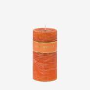 Kaars Pillar burnt orange 7x14cm