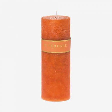 Kaars Pillar burnt orange 7x20cm