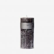 Kaars Pillar Dark grey 7.5x15cm