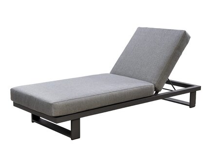 Kazoku lounger alu dark grey/mixed grey