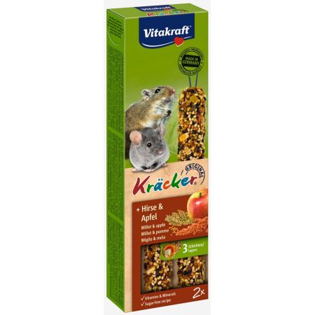 Kleine knaagkracker gierst/appel 2in1