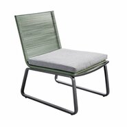 Kome lounge chair alu dark grey/rope green/akarui