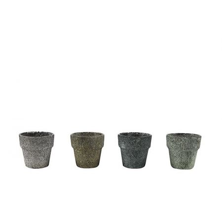 Krat pot Elke kleur D53x36 H17 4 assorti