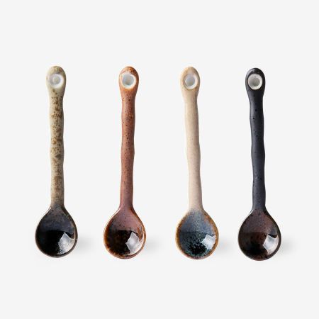 kyoto ceramics: japanese tea spoons (set of 4) - afbeelding 1