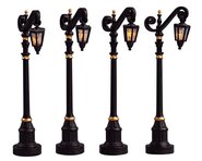 Lemax Colonial street lamp, set of 4, B/O (4,5V)