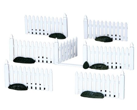 Lemax Plastic picket fence, set of 7