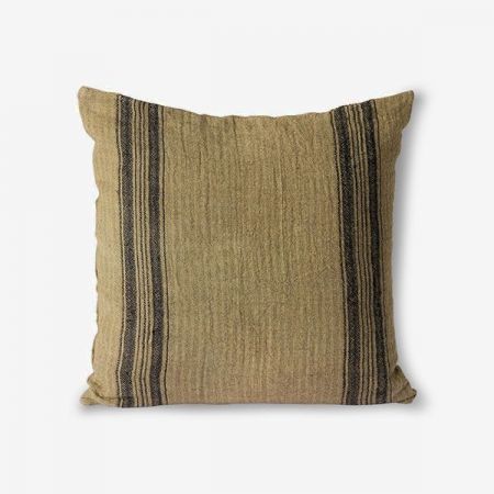 linen cushion dark beige (45x45) - afbeelding 1