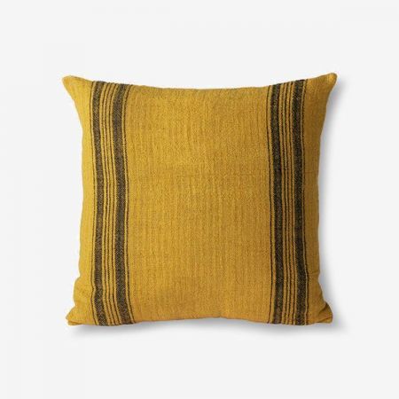 linen cushion mustard (45x45) - afbeelding 1