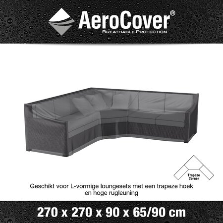 Lounge cover L/Trapeze 270x270x90xH65/90 HB - afbeelding 3