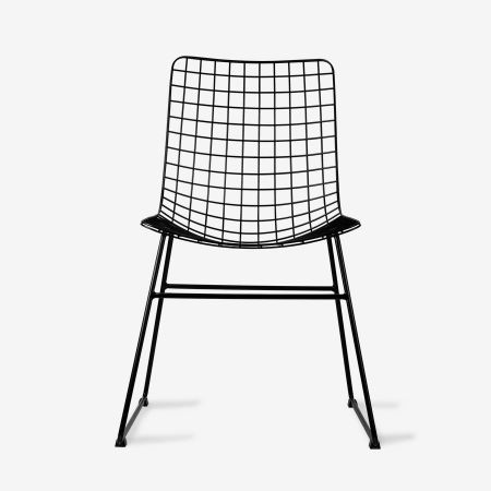 metal wire chair black - afbeelding 2