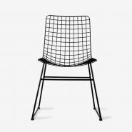 metal wire chair black - afbeelding 2