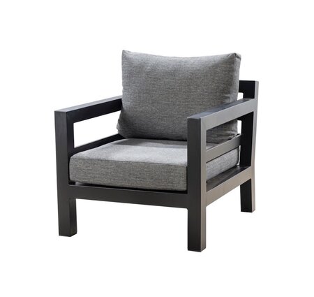 Midori lounge chair alu black/panther black