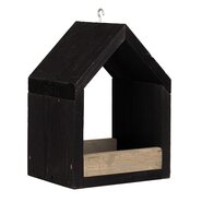 Modern hangend vogelvoerderhuisje Zwart-Grijs - B 16 x D 13 x H 22 cm - afbeelding 1