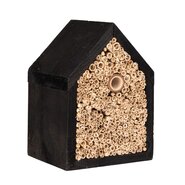 Modern insectenhotel Zwart - B 16 x D 13 x H 22 cm - afbeelding 1