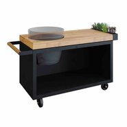 OFYR Kamado Table Black 135 PRO Teak Wood BGE