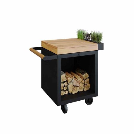 OFYR Mise en Place Table Black 65 PRO Teak Wood