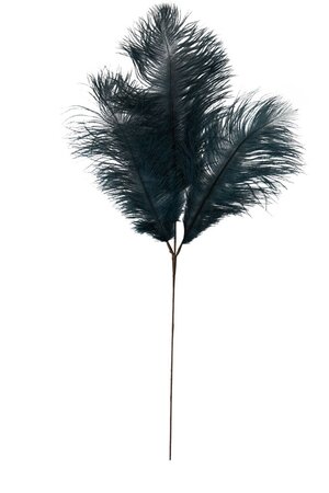 Ornament 3 Veren FEATHER Donker Blauw - 30 x 1 x 59 cm