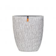 Capi Europe - Ovale pot Stone 33x15x36 ivoor