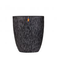 Capi Europe - Ovale pot Stone 33x15x36 zwart