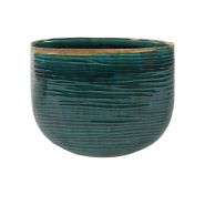 Planter Iris turquoise D29x14 H24