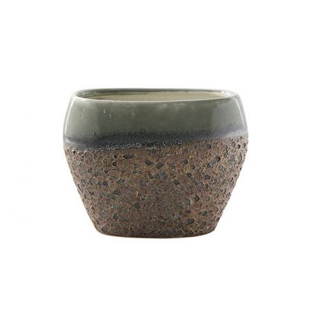 Planter Liza mint grey D25x14 H19