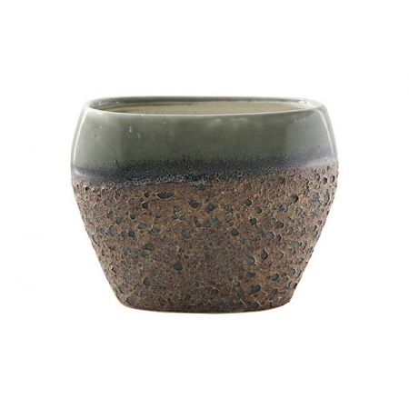 Planter Liza mint grey D28x15 H23