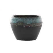 Planter Liza zwart blauw D25x14 H19