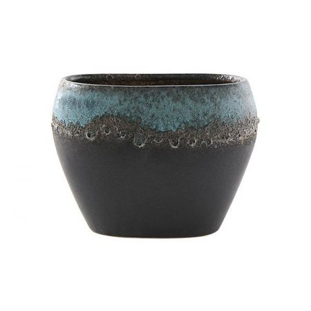 Planter Liza zwart blauw D28x15 H23