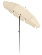 Platinum Middenstokparasol Aruba volant Ø 200 cm Ecru - afbeelding 2