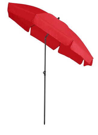 Platinum Middenstokparasol Aruba volant Ø 200 cm Rood - afbeelding 2