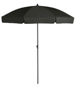 Platinum Middenstokparasol Aruba volant Ø 200 cm Zwart - afbeelding 1