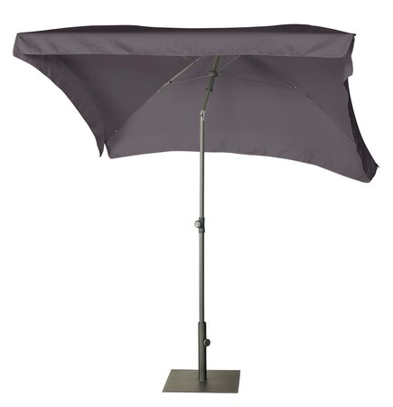 Platinum Middenstokparasol Aruba volant 200 x 130 cm Antraciet - afbeelding 2