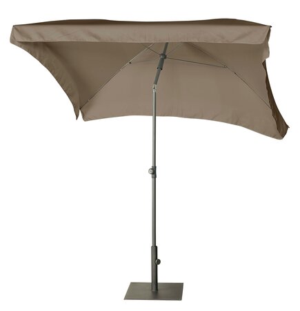 Platinum Middenstokparasol Aruba volant 200 x 130 cm Taupe - afbeelding 2