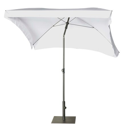 Platinum Middenstokparasol Aruba volant 200 x 130 cm Wit - afbeelding 2