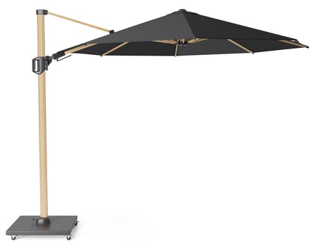 Platinum Zweefparasol Challenger T² Premium Ø 350 cm Faded black - afbeelding 1