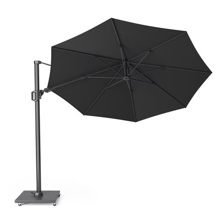 Platinum Zweefparasol Challenger T² Premium Ø 350 cm Faded black - afbeelding 2