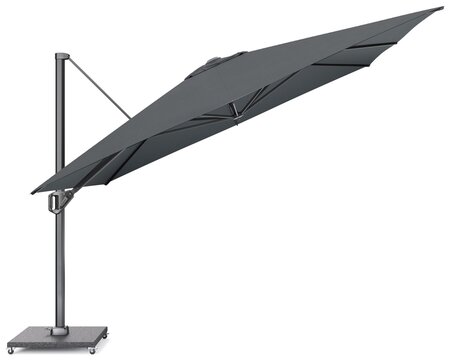 Platinum Zweefparasol Challenger T¹ Premium 350 x 350 cm Faded black - afbeelding 2