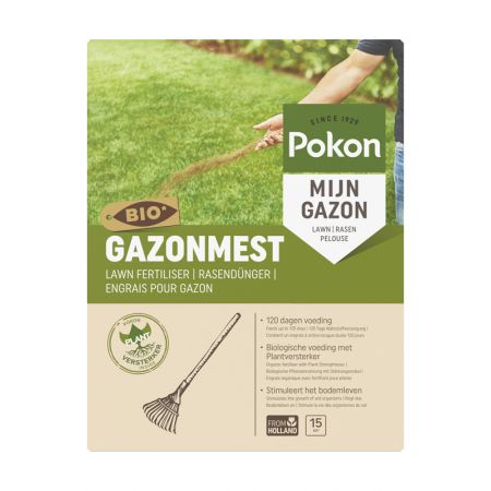 Pokon Bio Gazonmest 1kg voor 15m² - afbeelding 1