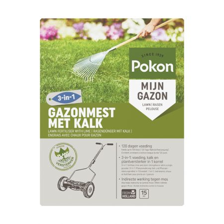 Pokon Gazonmest met Kalk 1kg voor 15m² - afbeelding 1