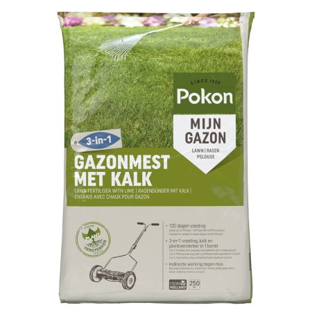 Pokon Gazonmest met Kalk 3-in-1 250m2 - afbeelding 1