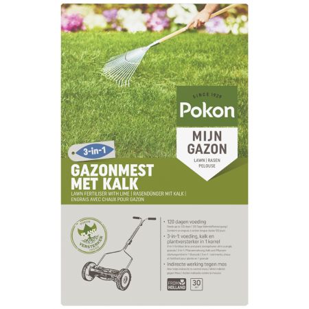 Pokon Gazonmest met Kalk 2kg voor 30m² - afbeelding 1