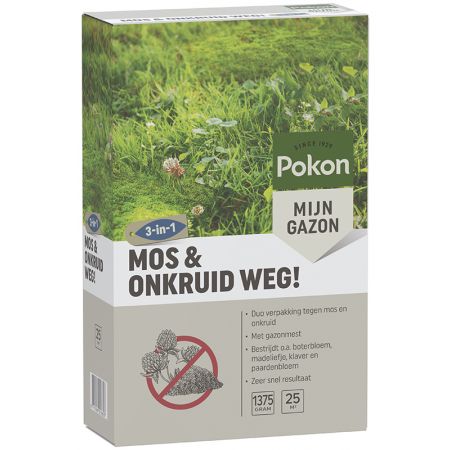 Pokon Mos en Onkruid Weg! 3-in-1 voor 25m² - afbeelding 1