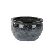 Pot Bavaria marble black D24 H15