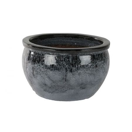 Pot Bavaria marble black D34 H20