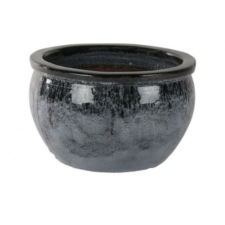 Pot Bavaria marble black D46 H25