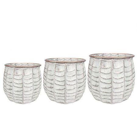 Pot set van 3 Esmee ice grey D40 H37