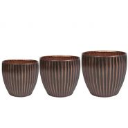 Pot set van 3 Katy antiq copper D21 H16