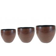 Pot set van 3 Kian bronze D21 H16