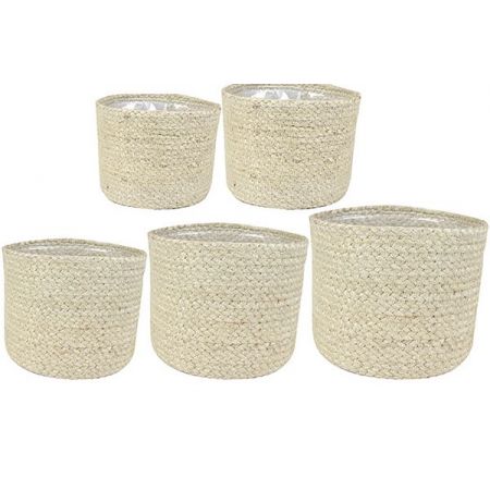 Pot set van 5 Maartje jute D20 H18